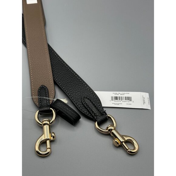 Coach CZ785 Reversible Replacement Strap Black Dark Stone Pebbled Leather NWT - Picture 13 of 13